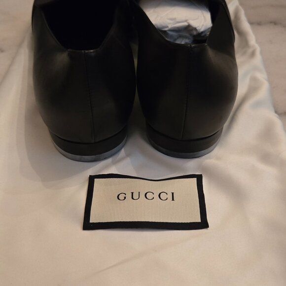 Gucci Black Leather Horsebit Loafers - Picture 8 of 12